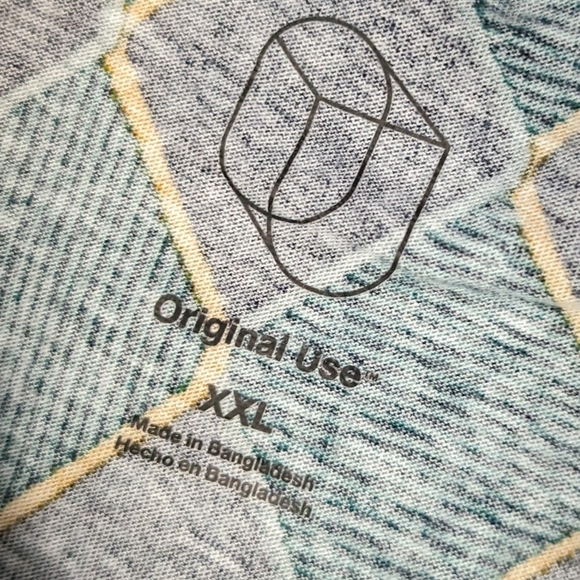 Original Use Men’s Blue green Pattern T-Shirt Size XXL Pre-owned - Picture 3 of 5